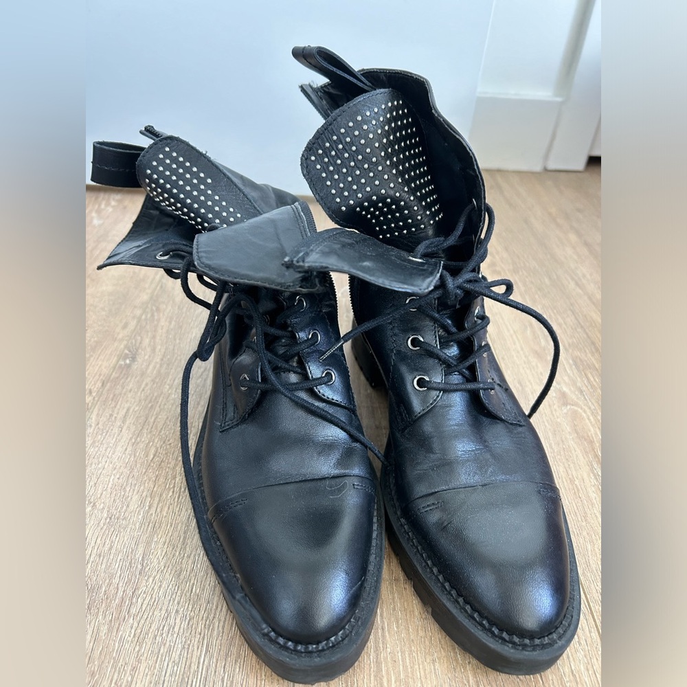 Zara Studded Combat Boots